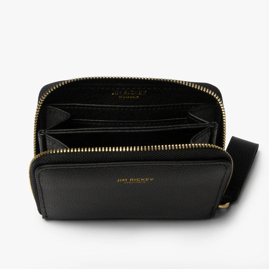 Small Zip Wallet - Svart