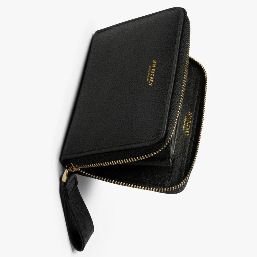 Small Zip Wallet - Svart