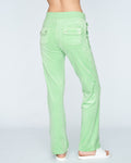 Del Ray Classic Velour Pant Pocket - Summer Green