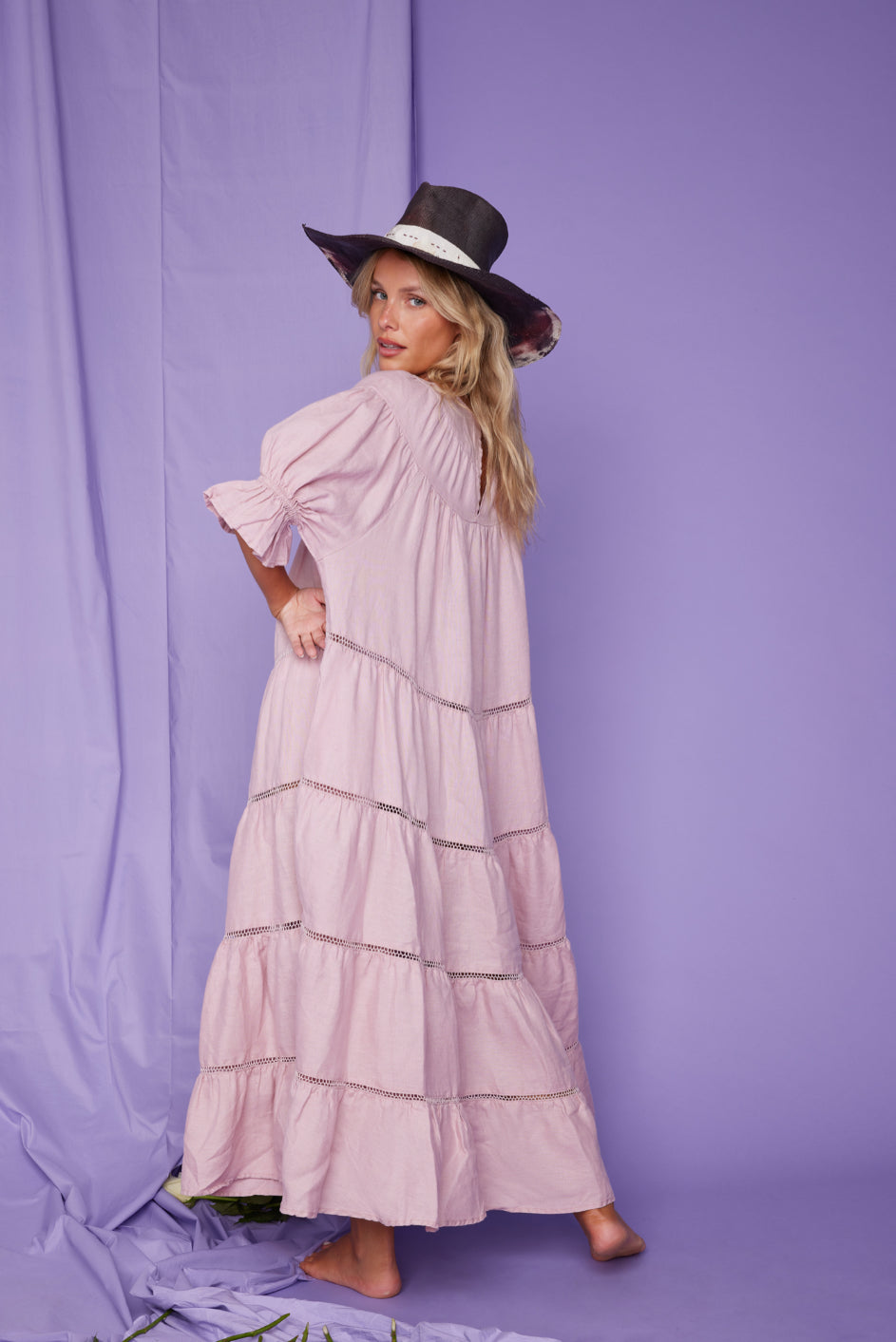 Summer Bird Linen - Pink