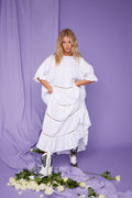 Summer Bird Linen - White