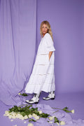 Summer Bird Linen - White
