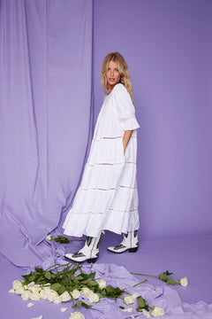 Summer Bird Linen - White