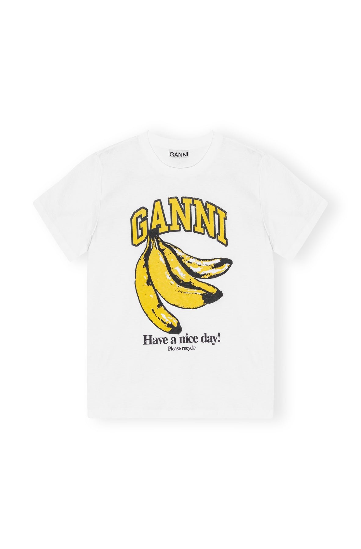 Basic Jersey Banana Relaxed T-Shirt - Bright White