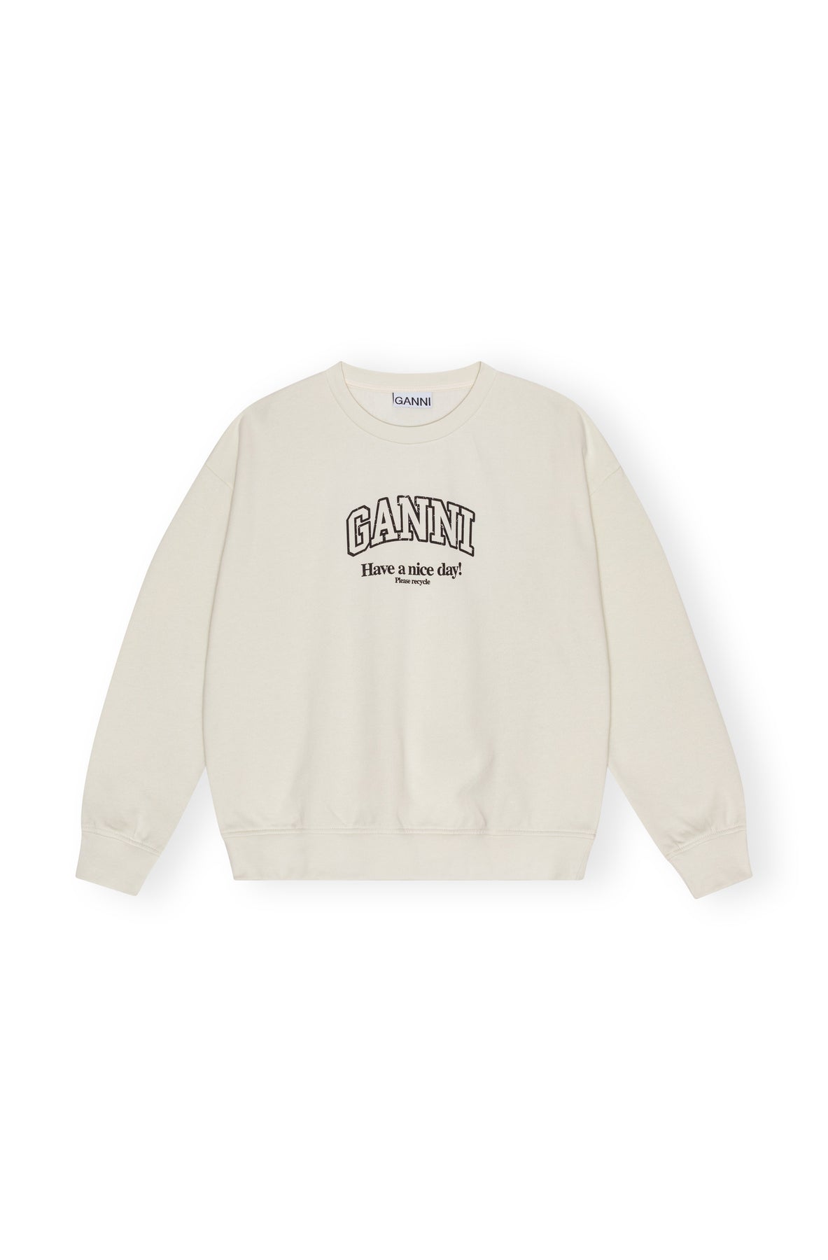 Isoli Ganni Oversized Sweatshirt - Egret