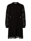 Tatiana Ls Short Embr Dress - Black
