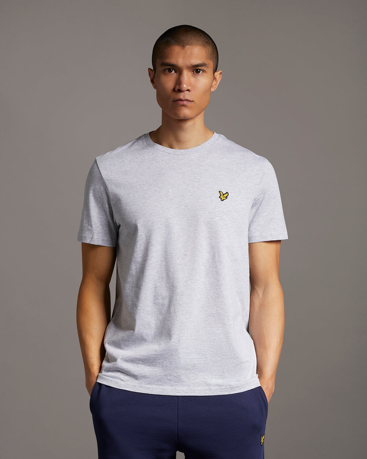 Plain T-Shirt - Light Grey Marl