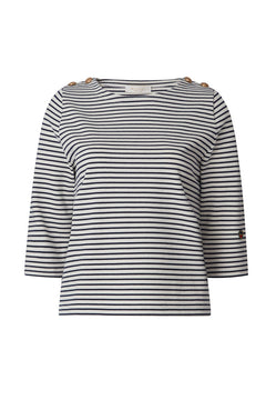 Trudy Top - Marine/Ecru