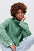 Florie Zip Knit - Sea Green