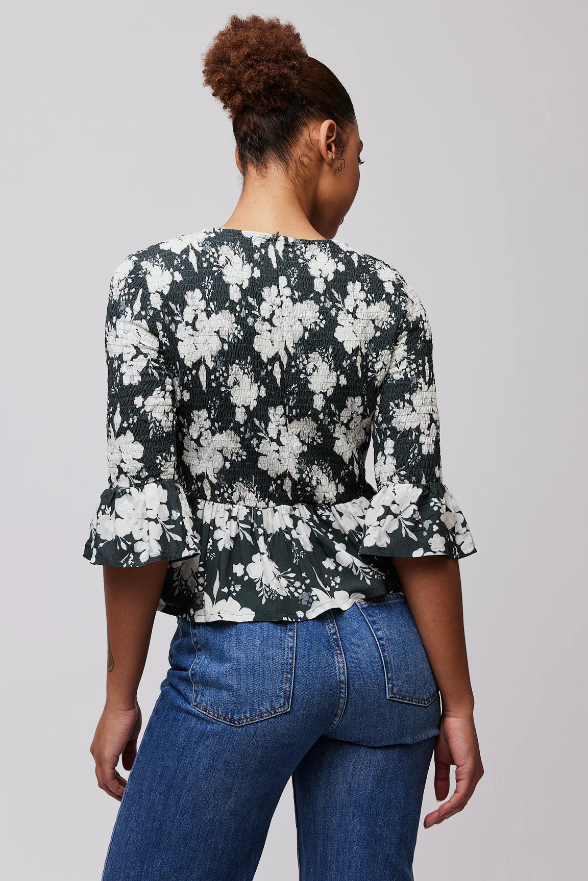 Paola Blouse - Creme Flower