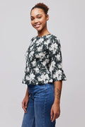 Paola Blouse - Creme Flower