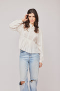 Ruby Button Blouse - Cloud Dancer