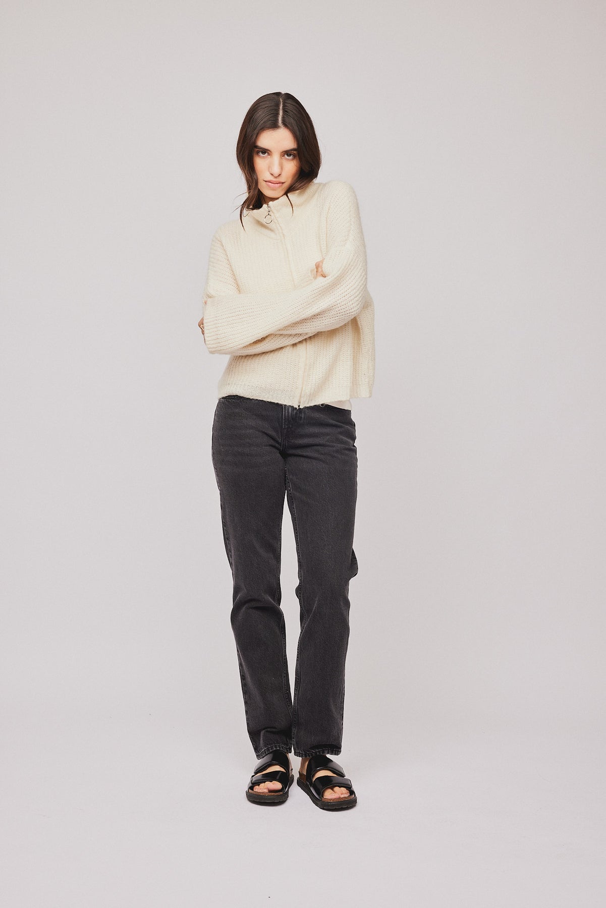Florie Zip Jacket - Offwhite