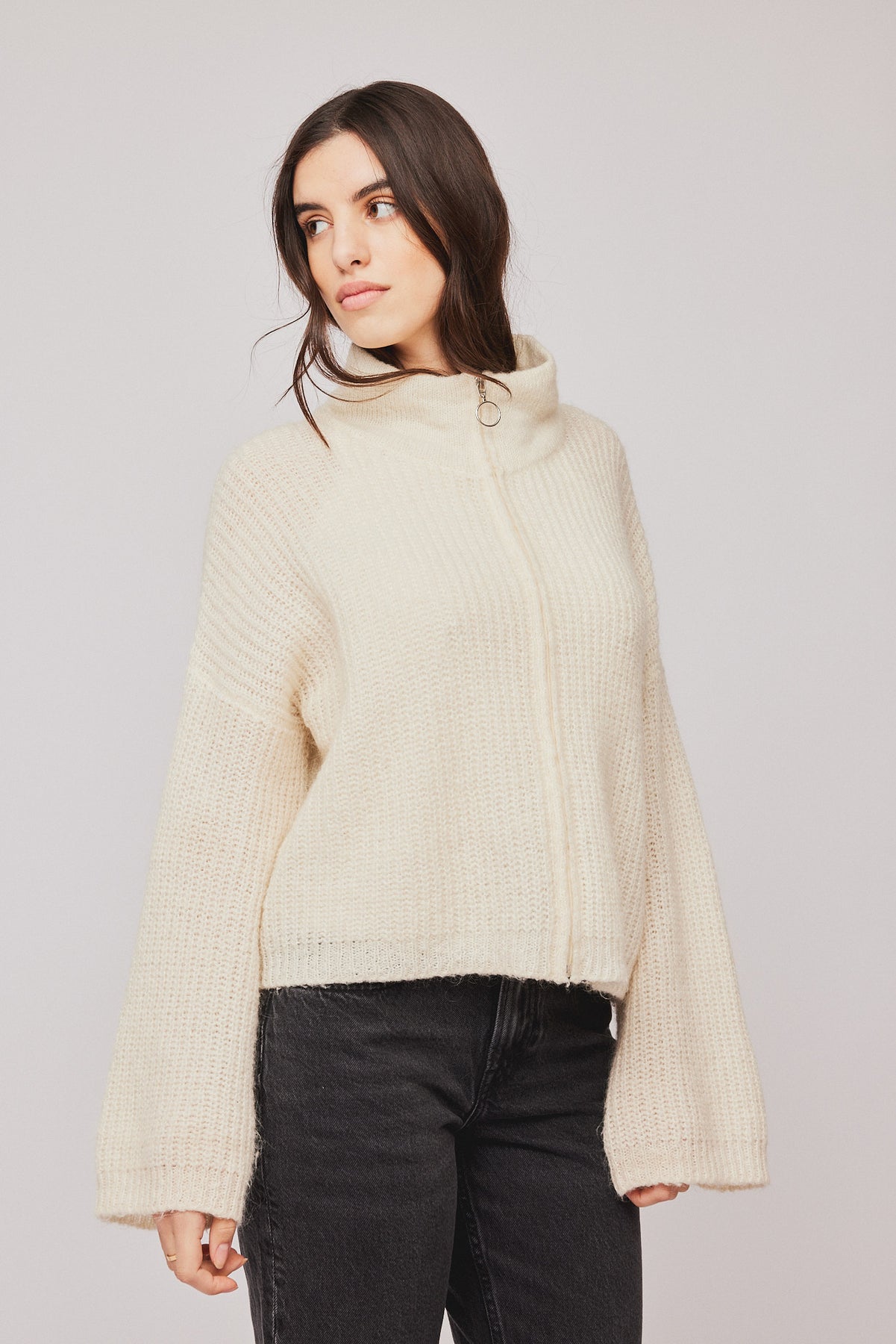 Florie Zip Jacket - Offwhite