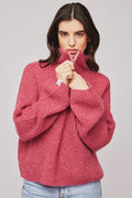 Florie Zip Knit - Teaberry