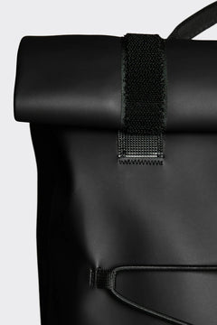 Velcro Rolltop Backpack - Black