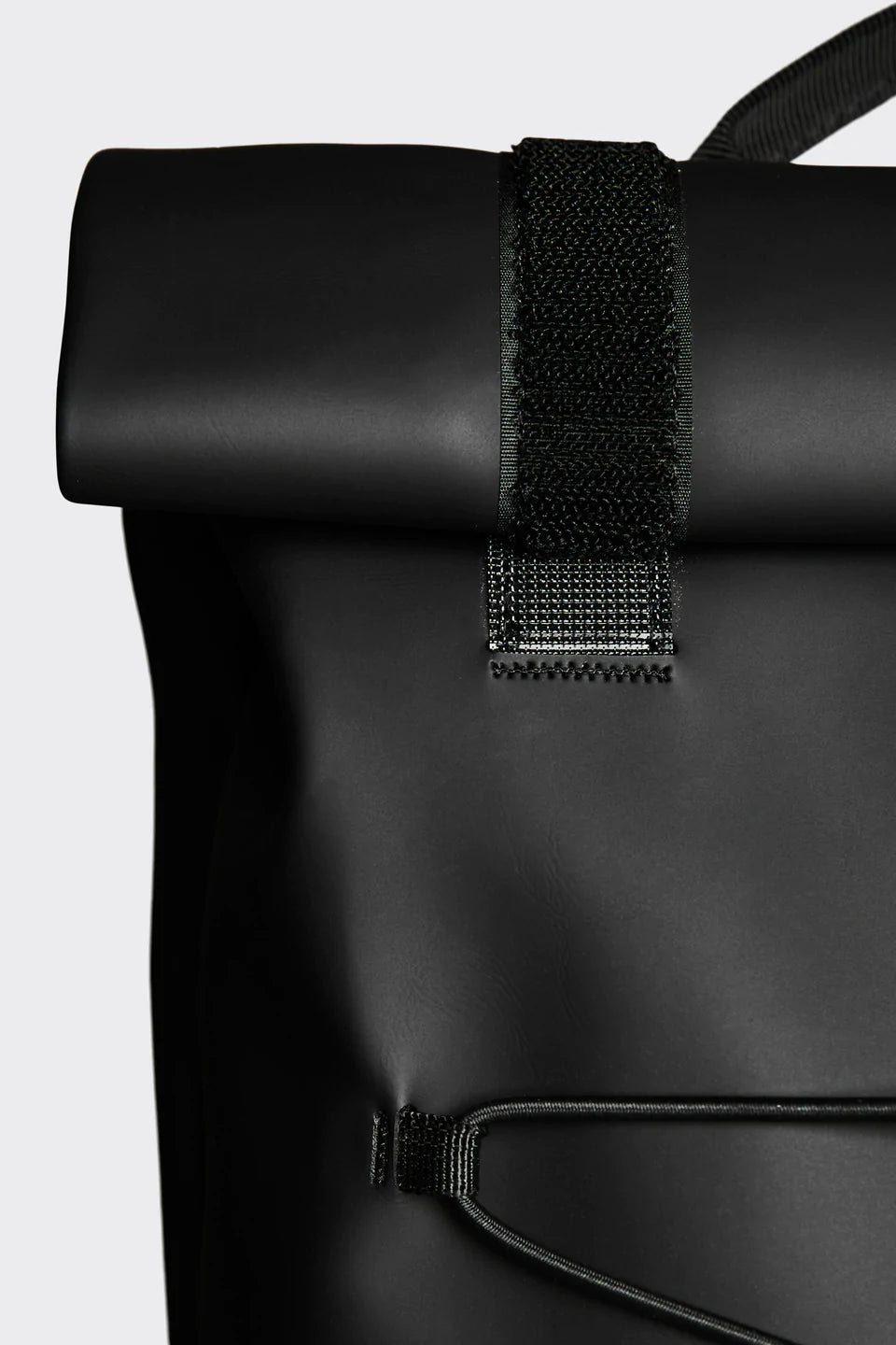Velcro Rolltop Backpack - Black