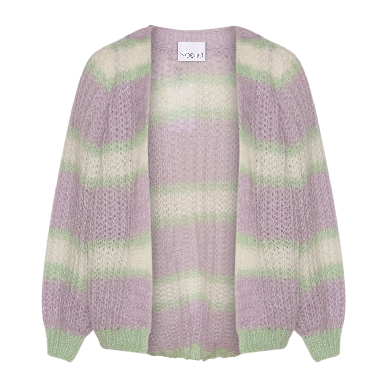 Vera Knit Cardigan - Lilac/White/Mint