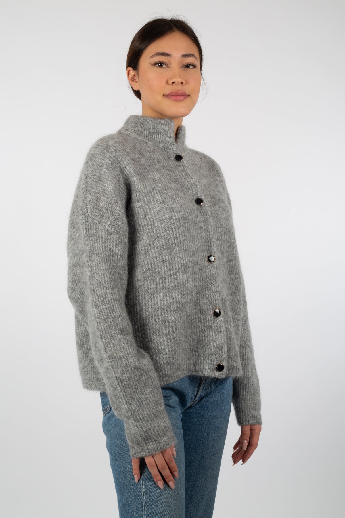 DebbieGZ Short Cardigan - High-Rise Grey
