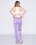 Del Ray Classic Velour Pant Pocket - Violet Tulip