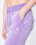 Del Ray Classic Velour Pant Pocket - Violet Tulip
