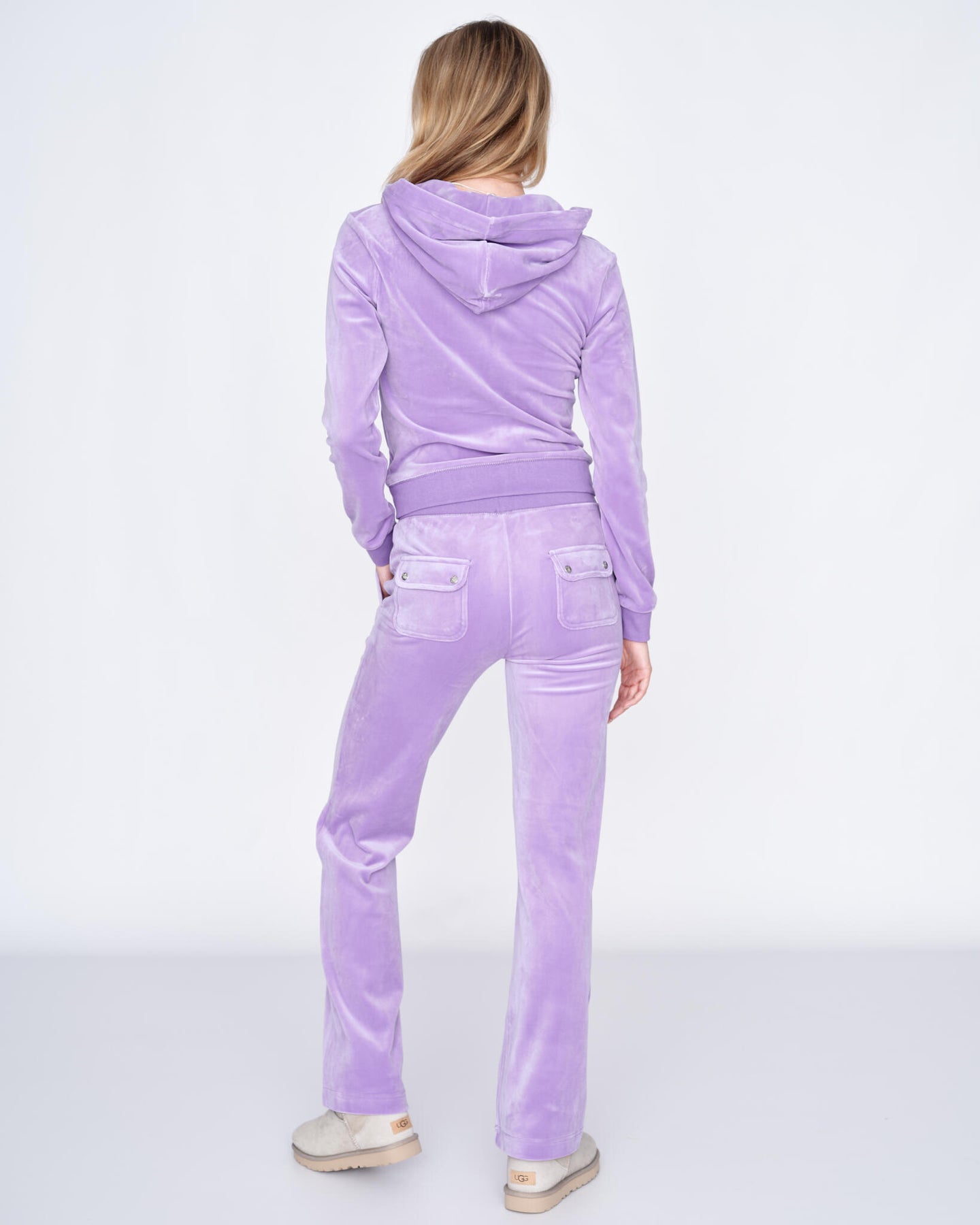 Robertson Classic Velour Zip Hoodie - Violet Tulip