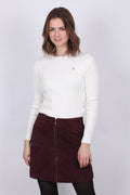 Stretch Cotton Cable Crew - Eggshell - GANT - Gensere - VILLOID.no