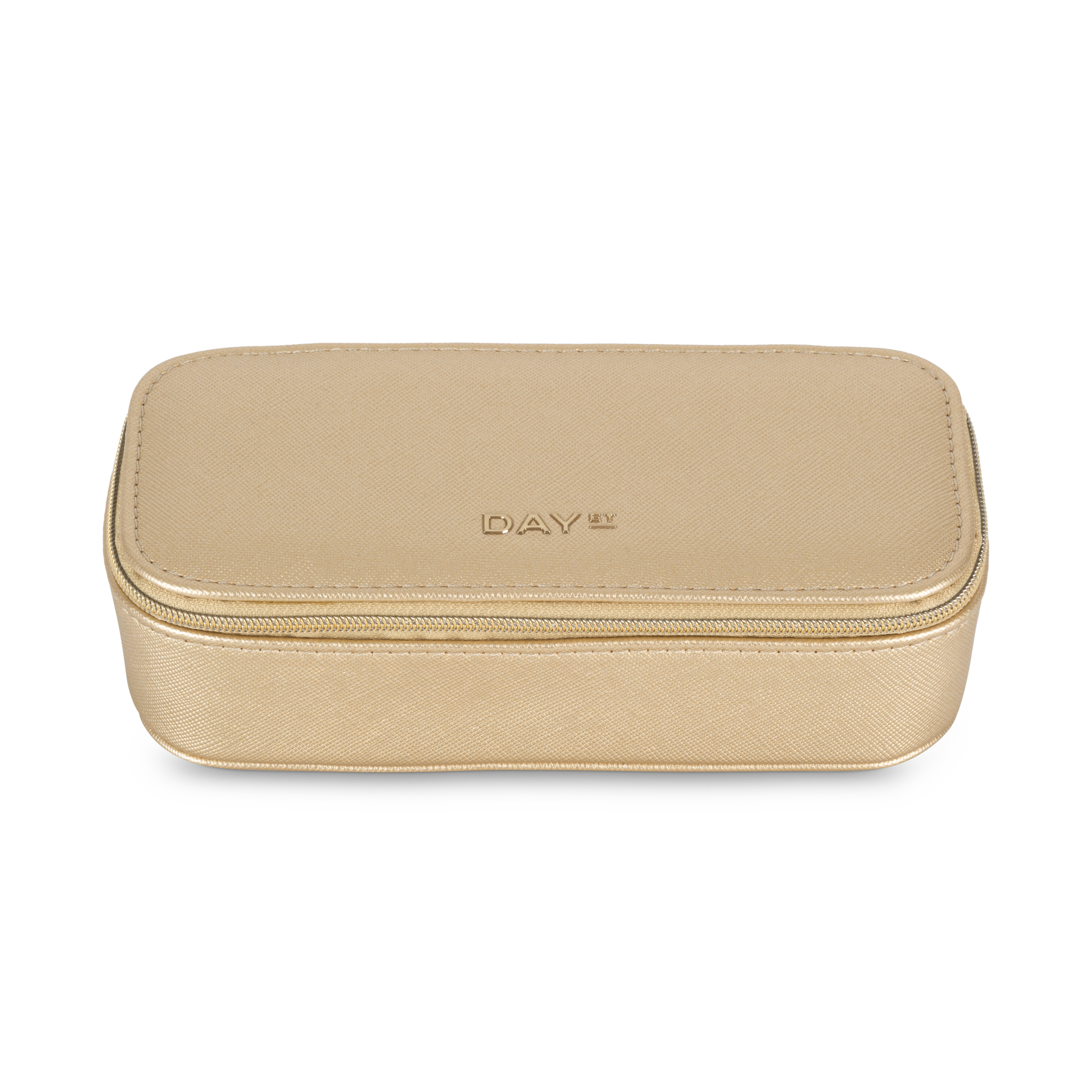 Day Saffiano Zip Glasses - Gold