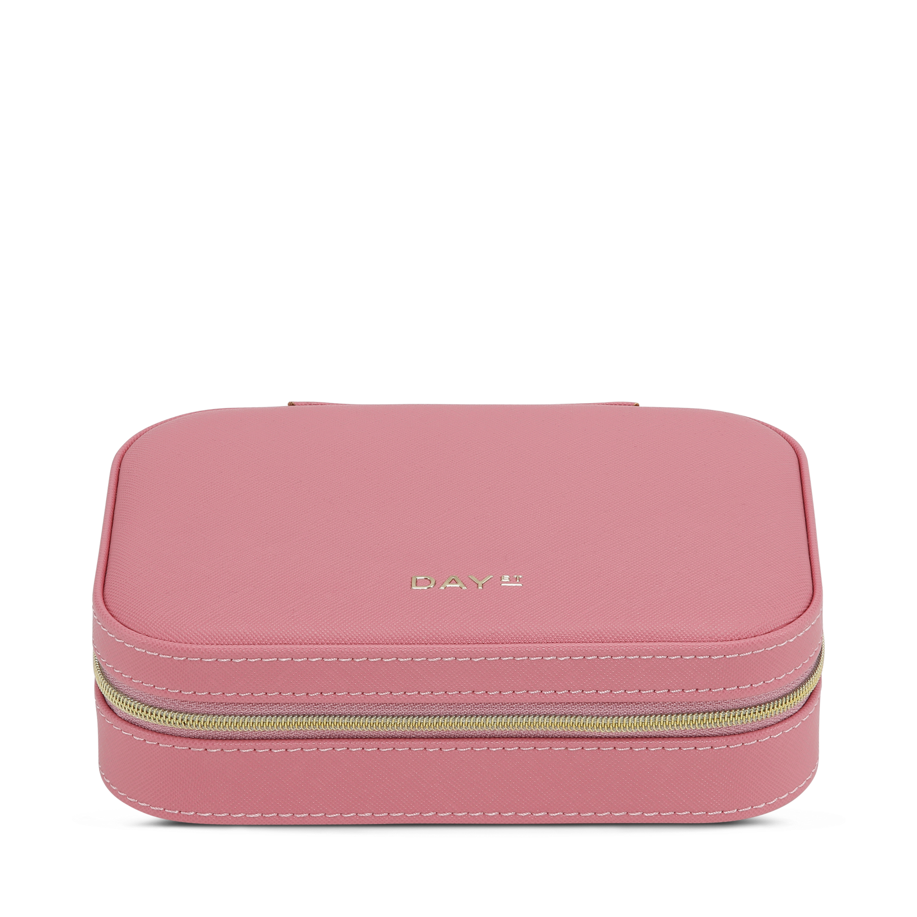 Day Saffiano Zip Box - Slate Rose