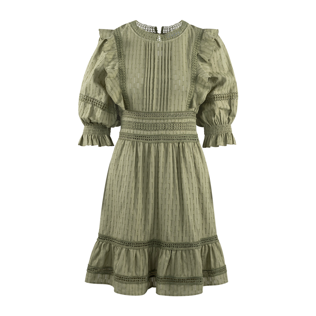 Leandra Dress - Oil Green