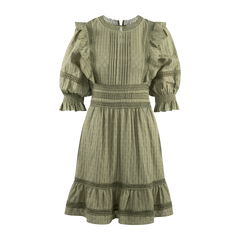 Leandra Dress - Oil Green