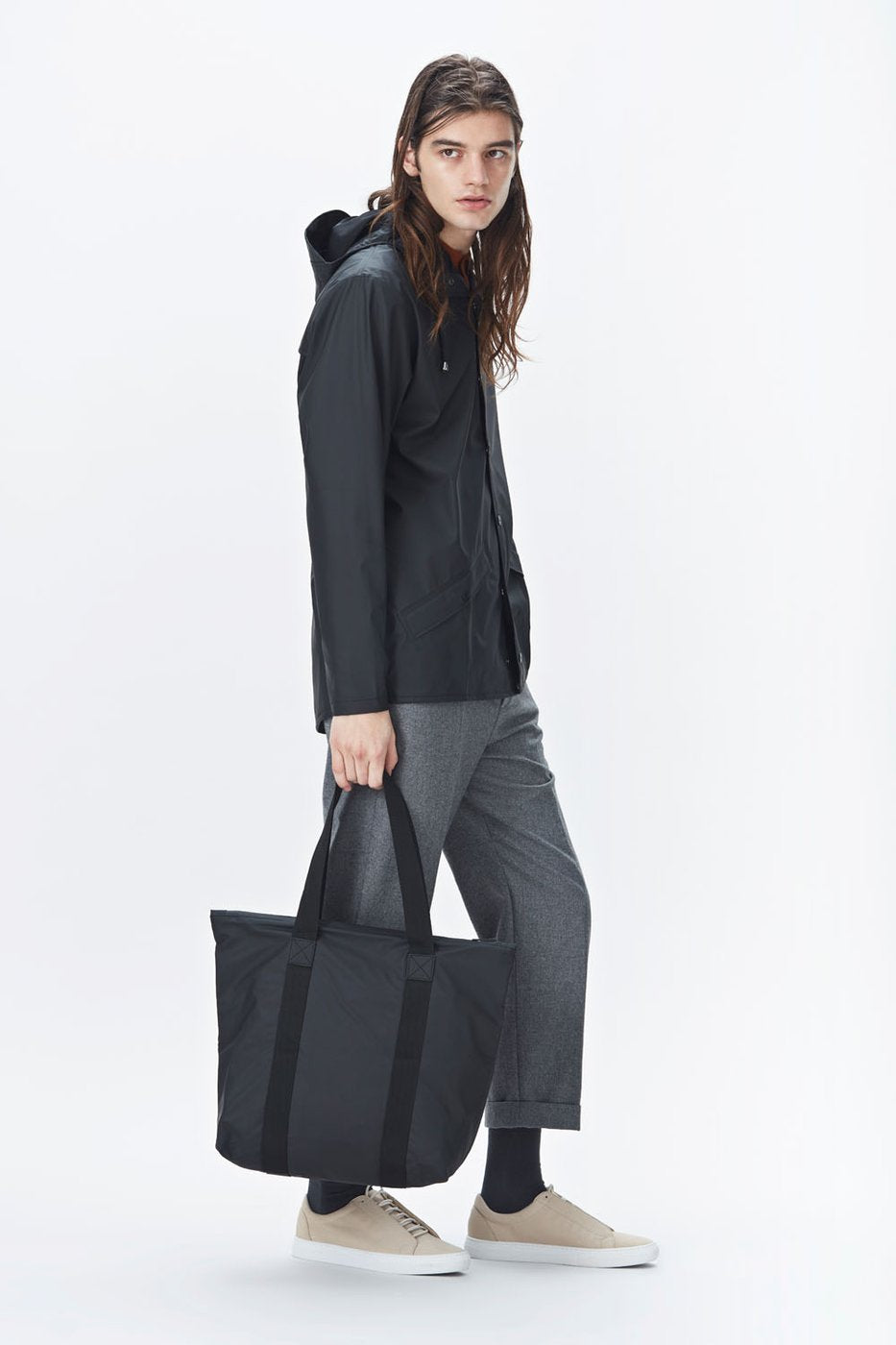 Tote Bag - Black - Rains - Tilbehør - VILLOID.no