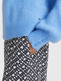 Ribbed V-Neck Jumper - Sky Cloud
