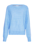 Ribbed V-Neck Jumper - Sky Cloud