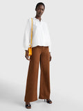 Woven Raglan Sleeve Relaxed Fit Shirt - Th Optic White