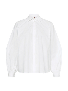 Woven Raglan Sleeve Relaxed Fit Shirt - Th Optic White