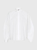 Woven Raglan Sleeve Relaxed Fit Shirt - Th Optic White