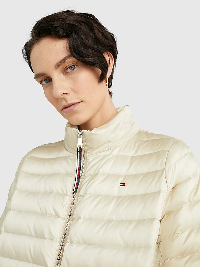 Quilted Hooded Down-Filled Jacket - Light Sandalwood