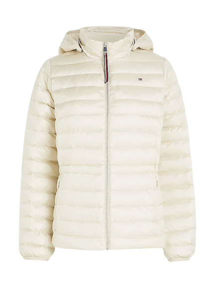 Quilted Hooded Down-Filled Jacket - Light Sandalwood