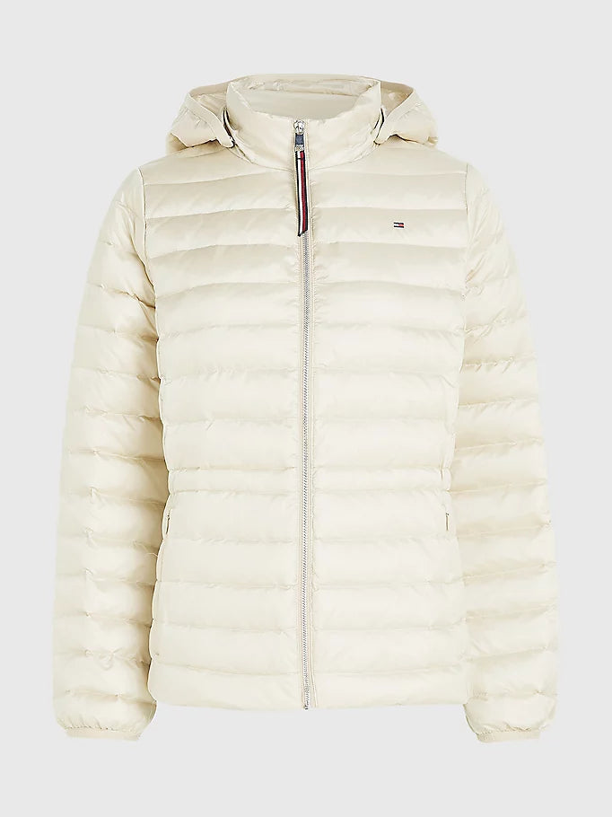 Quilted Hooded Down-Filled Jacket - Light Sandalwood