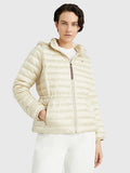 Quilted Hooded Down-Filled Jacket - Light Sandalwood