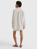 CO Stripe Oversized Shirt - Prep Stp/ Desert Sky/ Primary Red