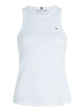 Ribbed Slim Fit Tank Top - Th Optic White