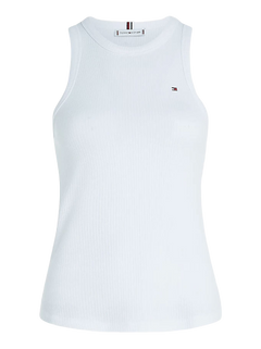 Ribbed Slim Fit Tank Top - Th Optic White