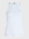 Ribbed Slim Fit Tank Top - Th Optic White