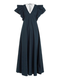 Ruffled Sateen Maxi Dress - Desert Sky