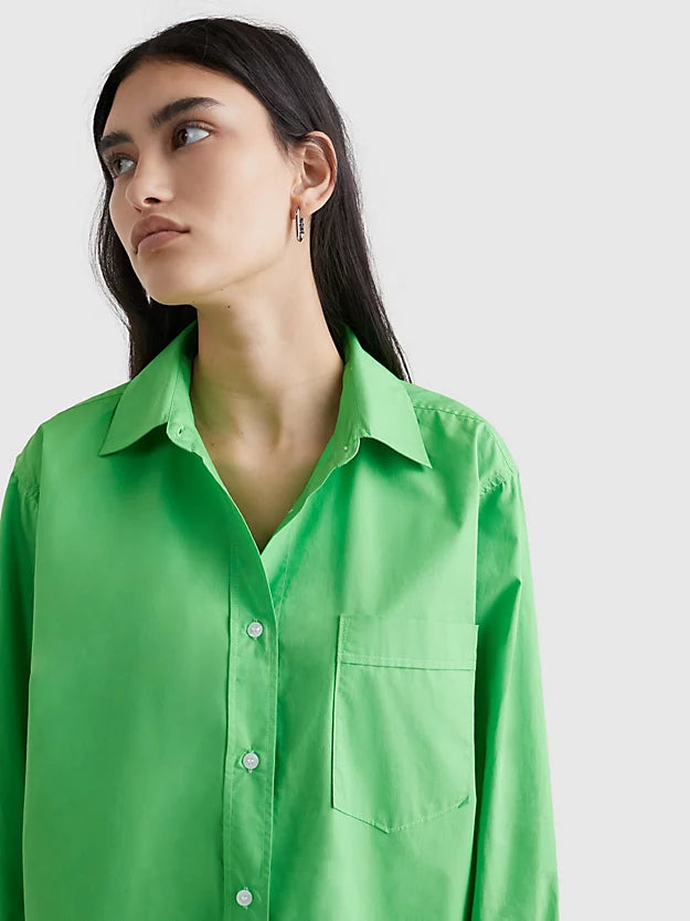 1985 Collection Oversized Poplin Shirt - Spring Lime