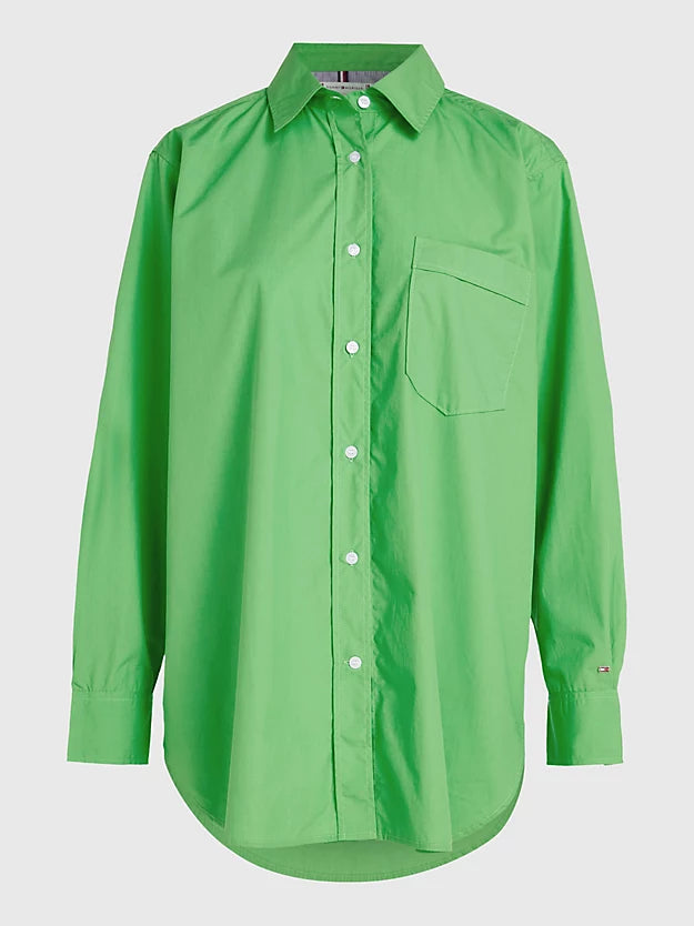 1985 Collection Oversized Poplin Shirt - Spring Lime