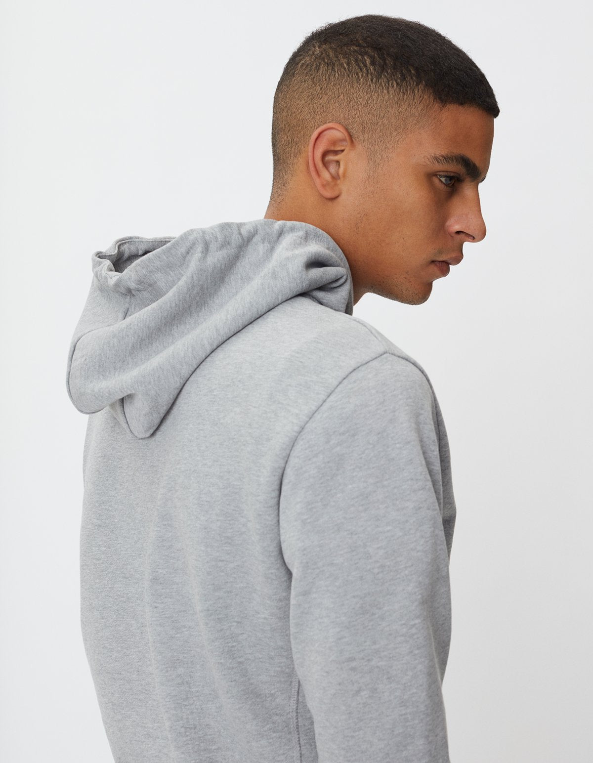 Lens Hoodie - Light Grey Melange/White