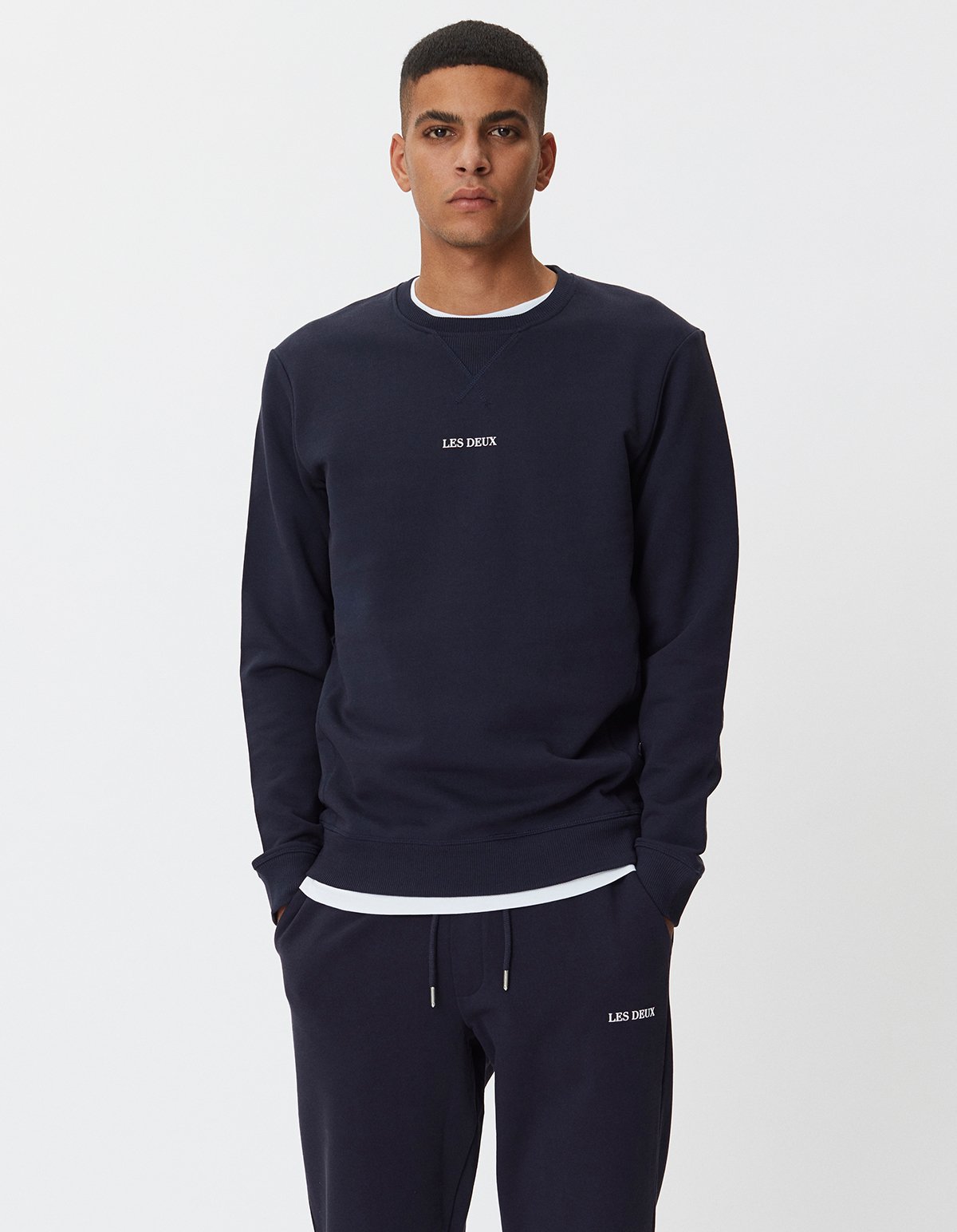 Lens Sweatshirt - Dark Navy/White